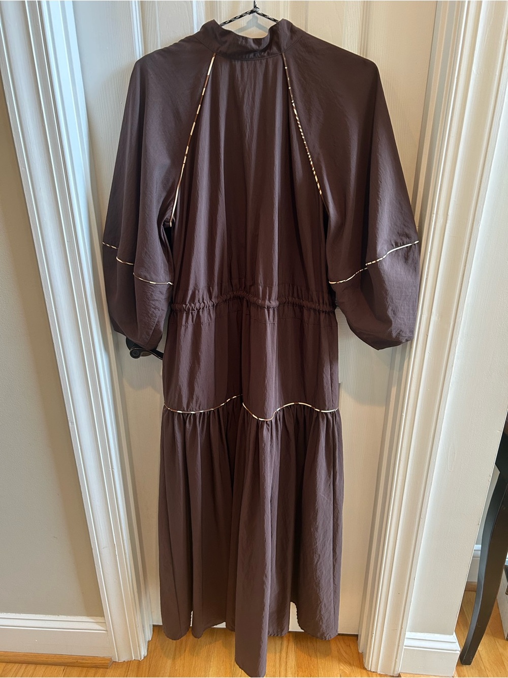 Farm Rio Chocolate Brown Drawstring Dress - Picture 2 of 9